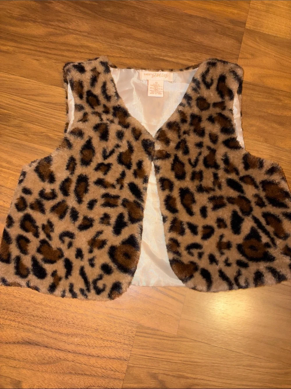 Leopard Faux Fur Vest - Brown & Black